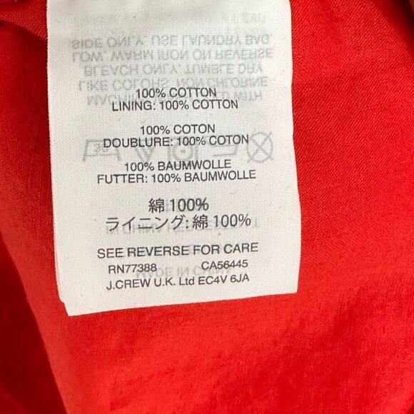 J Crew Red Eyelet Mini Flutter Sleeve Shift Dress | Size 4 - Picture 8 of 8